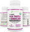 Max Absorption USDA Organic Milk Thistle 5:1 Concentrated Extract 2000mg & Organic Dandelion Root, 60 Count