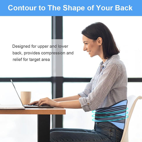 Back Ice Pack for Lower Back Pain Relief with Compression, 2 Gel Packs for Sciatic Pain