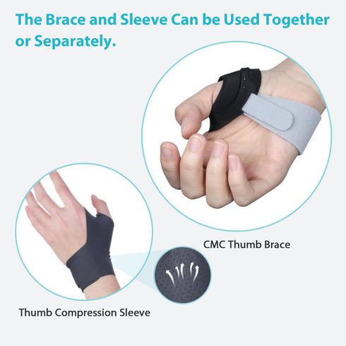 KD Thumb Brace Elite, CMC Thumb Brace for Osteoarthritis Joint Pain, Small Left Hand Support