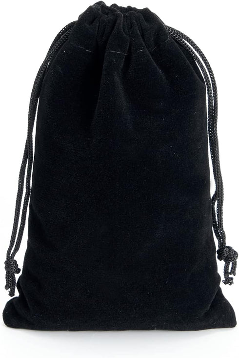 Tendwarm 20 Pcs Black Velvet Bags with Drawstring, 3.9x5.9 Inches Candy Jewelry Pouch Bags for Christmas Wedding Favors