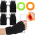 RoundFunny 2 Pairs Weighted Gloves for Tremors with 2 Grip Strength Trainer Adjustable