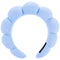 Spa Headbands for Washing Face or Makeup, Puffy Terry Cloth Hairband for Women, Skin Care Accessories (Blue)