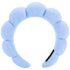 Spa Headbands for Washing Face or Makeup, Puffy Terry Cloth Hairband for Women, Skin Care Accessories (Blue)