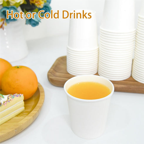 Vumdua 800 6 oz Pcs Disposable Paper Coffee Cups, Hot Cold Beverage Drinking Cup for Coffee, Tea, Juice, Espresso