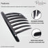 Parcelona French Twist Large 4" Celluloid Side Hair Comb Set of 2, No Slip Styling for Women