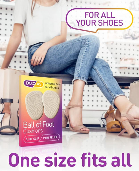 Premium Flannel High Heel Pads for Women, Ball of Foot Cushion Inserts for Pain Relief