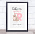 The Card Zoo New Baby Birth Details Christening Nursery Initial R Rabbit Keepsake Gift Print