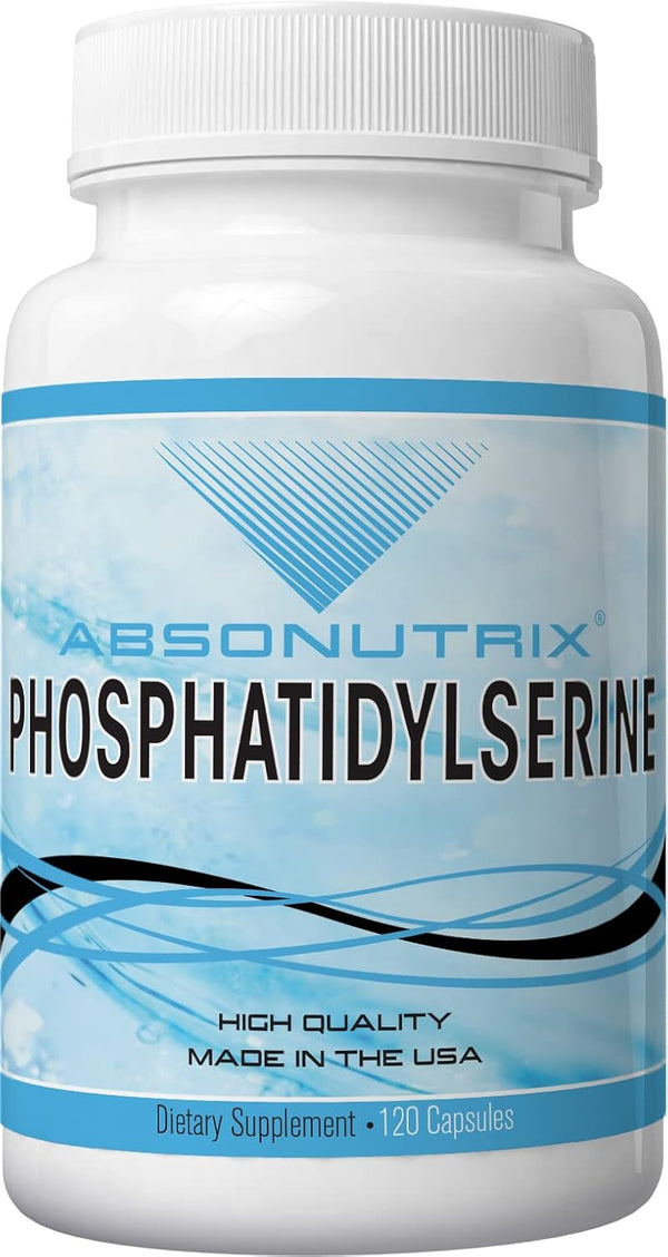 Absonutrix Phosphatidylserine 515 mg - 4 Fl Oz Large Bottle, 120 Servings, Made in USA, Quick Absorption