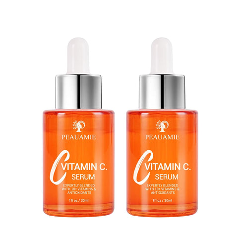 Vitamin C Serum for Face | 1 Fl Oz/2 Pack | Anti Aging Serum with 2% Hyaluronic Acid and 1% Retinol