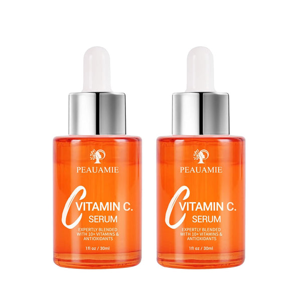 Vitamin C Serum for Face | 1 Fl Oz/2 Pack | Anti Aging Serum with 2% Hyaluronic Acid and 1% Retinol