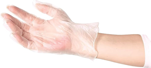 ForPro Disposable Vinyl Gloves, Clear, Industrial Grade, Powder-Free, Latex-Free, Food Safe, 100-Count Large