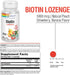 SOLARAY Biotin 5000 mcg, Natural Peach, Strawberry, Banana Flavor, 60 Lozenges, Healthy Hair, Skin & Nails