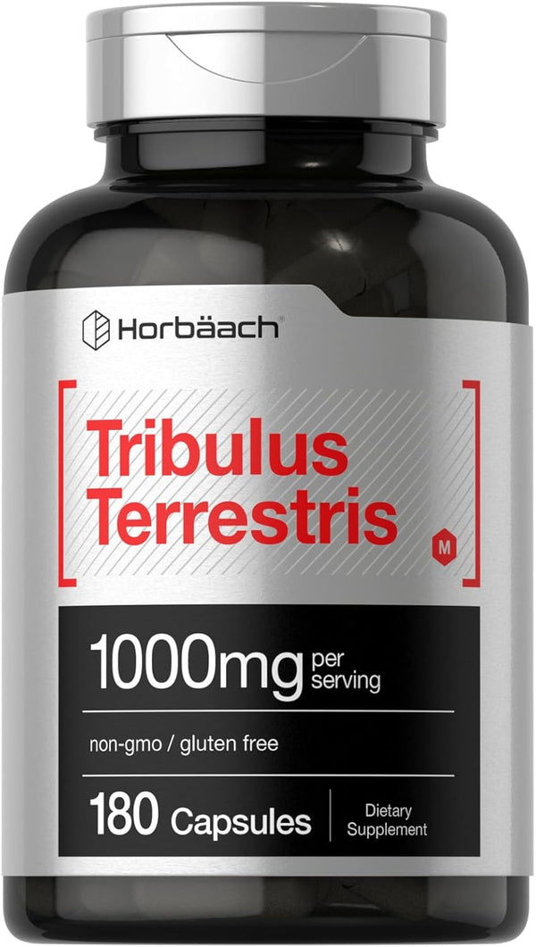 Horbaach Tribulus Terrestris | 1000mg | 180 Capsules | Non-GMO & Gluten Free Supplement for Men and Women