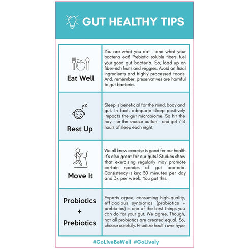 GoLive Probiotics & Prebiotics for Women and Men, Sugar-Free Synbiotic Powder, 10 Count (Pack of 1)