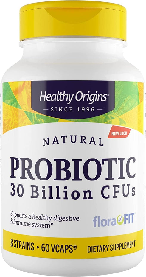 Healthy Origins Probiotic - 30 Billion CFUs - 60 Veggie Capsules for Digestive Health