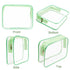 APREUTY Clear Makeup Bags, TSA Approved 6 Pcs Set of Clear PVC Cosmetic Bags with Zipper Handle for Travel