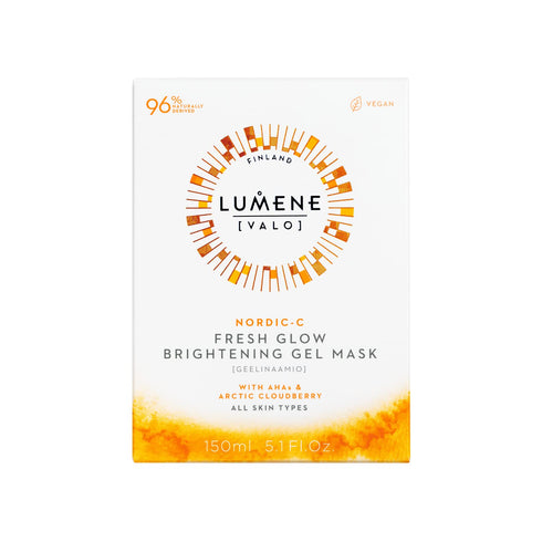 Lumene Nordic C Fresh Glow Brightening Gel Mask - Gentle Vitamin C Face Mask - Arctic Cloudberry AHA Exfoliant for Glowing Skin - Hydrating Facial Mask - (150mL)