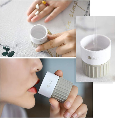 Pill Cutter Grinder Splitter, Multifunction 4 in 1 Portable Round Tablet Pill Pulverizer, Daily Travel Pill Organizer