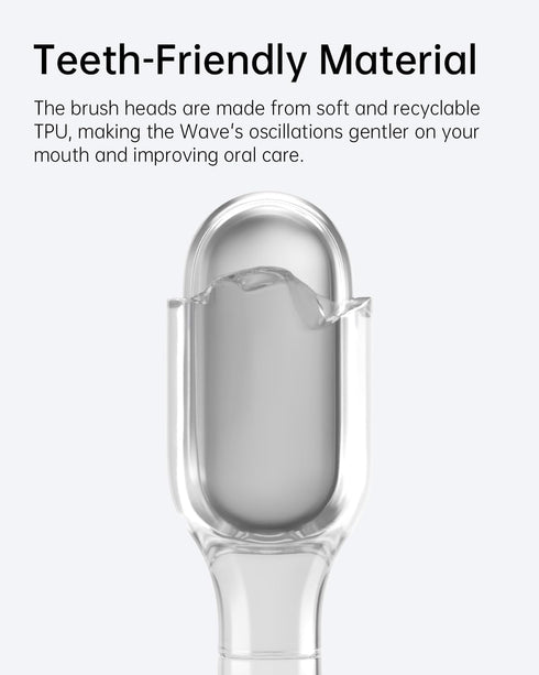 Laifen Cushioned Toothbrush Heads - 6 Count Replacement Heads for Adults, Compatible with Laifen Wave Electric
