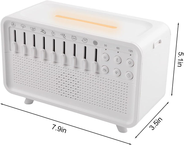 ZUZZEE White Noise Machine Humidifier With Aroma Diffuser And Night Light For Relaxation And Sleep Aid, White