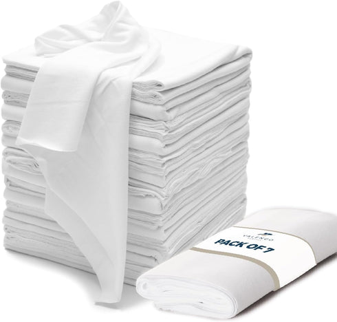 VALENGO New Lint Free Rags – 100% Cotton Cloth, Soft T-Shirt Rags for Staining, Dusting, Polishing, Cleaning (Pack of 7)