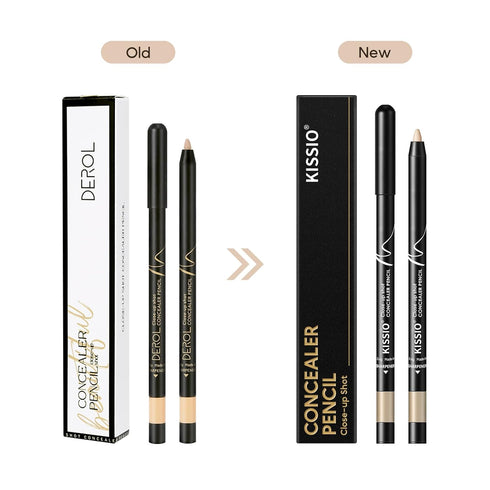 KISSIO Concealer Pencil, Under Eye Concealer for Acne and Freckles, Waterproof, Long-lasting Makeup Pencil with