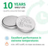 CR2032 Battery 3V Lithium Batteries 10 Count Pack for AirTag, Key Fob, Remotes, 10 Years Shelf Life