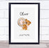The Card Zoo New Baby Birth Details Christening Nursery Bear Initial O Keepsake Gift Print