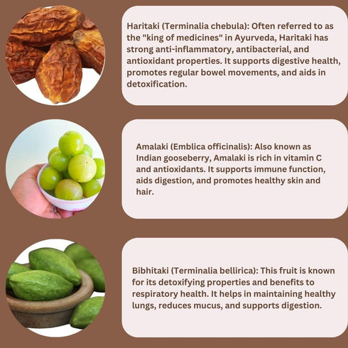 100% Natural Triphala Powder for Health Care and Glowing Skin - 100 GMS / 0.22 LBS