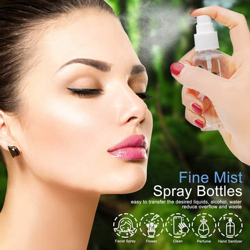 Mini Spray Bottles, 2oz/50ml Small Plastic Travel Spray Bottle, Refillable Hand Spritzer Bottles