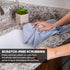 Microfiber Waffle Weave Kitchen Towels | Blue | 16 x 16 in. (6 Pack) | Absorbent, Reusable, Soft