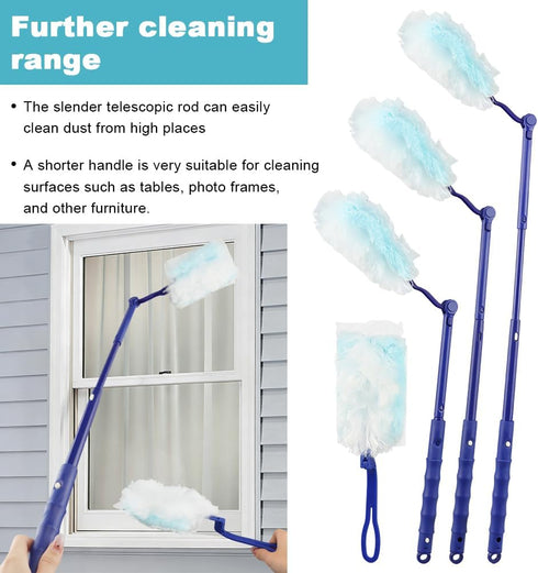 Ravionell 30 2 2 Dusters Starter Kit, pcs Microfibers Duster Refills with Extendable Handle and Mini Crevice Cleaning