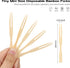 Mini Appetizer Forks, Disposable Fancy Toothpicks for Appetizers, 150 PCS Small Bamboo Wooden Cocktail Picks Forks 3.5