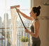 ZOLKER 2Pcs 2-in-1 Window Squeegee with Long Handle, Window Cleaner Tool, Glass Door Cleaner, Multi-Use Car Windshield
