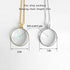 5X Magnifying Glass Pendant, 1.6" Glass Lens Dia. with 35" Alloy Necklace, Silver