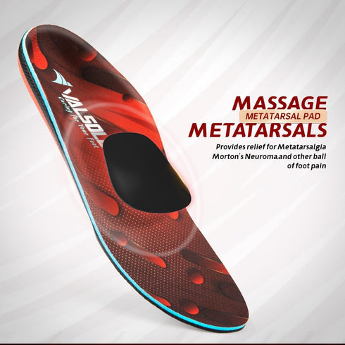 VALSOLE Heavy Duty Support Orthotics - 220+ lbs Plantar Fasciitis High Arch Support Insoles for Men Women, Shock