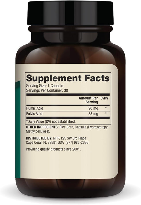 Dr. Mercola Humic Fulvic Acid Complex, 90mg Humic Acid & 33mg Fulvic Acid Per Serving, 30 Servings (30 Capsules), Dietary Supplement, Supports Healthy Digestion, Non-GMO