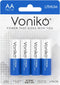 Voniko AA Batteries, 4 Pack 1.5V Lithium AA BatteriesHigh Performance Double A Long