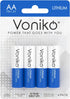 Voniko AA Batteries, 4 Pack 1.5V Lithium AA BatteriesHigh Performance Double A Long