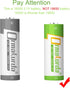 18500 Rechargeable Battery, IMR 18500 1600mAh 3.7V Li-ion with Button Top for Flashlight, Solar Garden Light