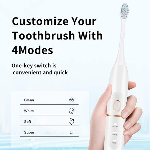 Set, 8 Case,4 2 60 42000 kingheroes Electric Toothbrush Comes with Brush Heads & Travel Modes with Minutes Built