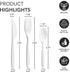 Party Essentials KITCW-3001 Plastic Cutlery Combo, Includes Knives/Forks/Spoons, 300 Pieces/100 Place Settings, Heavy Duty, White by Party Essentials