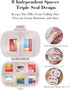 iouwei 7 161 Day Pill Container with Medicine Labels - Mini Medication Organizer, Travel Essentials, Labels (Pink)