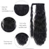 YEAME 22 Inch Corn Wave Ponytail Extension Clip in, Long Wavy Curly Heat Resistant Synthetic Hairpiece