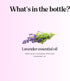 Pure Lavender Essential Oil - Lavender Oil for Hair, Skin, Nails, Aromatherapy Diffusers, Premium Grade Non-GMO (4 Fl