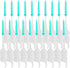 200PCS Interdental Brushes, Double-Ended Silicone Toothpick Dental Floss Pick with Disposable Bristles