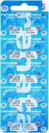 Renata 379 SR521SW Silver Oxide Watch Battery - 10 Count, 1.55V