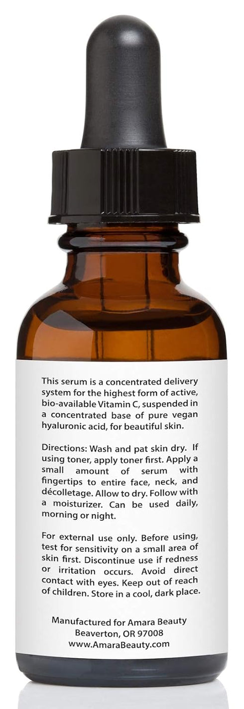 Vitamin C Serum for Face, 20% with Hyaluronic Acid & Vitamin E, 1 fl. oz.