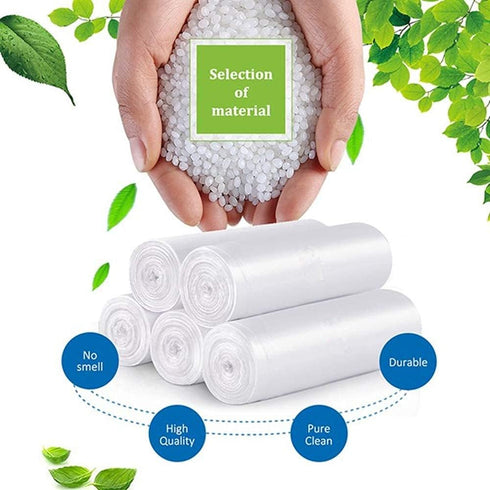 Magesh 4 125 Counts Small Trash Bags, Gallon Trash Bags/Garbage Bags, Strong Wastebasket Liners for Bathroom Bedroom