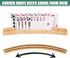 ZUFECY 2-Pack 2-Layer 50+ Wooden Card Holders, Slots for Poker Cards, Solid Pine Wood with Natural Finish for Family
